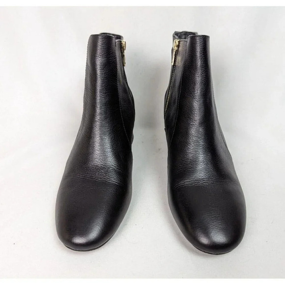 Jack Rogers sz. 11 M Berkley Black Pebble Leather Ankle Boots Booties Classic - Picture 3 of 9